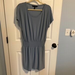 White House Black Market Blouson Top Smocked Waistband Dress